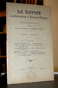 Livre ancien Savoie - La Savoie Littéraire & scientifique, 6è année, 2è trimestre 1911 - La Savoie Littéraire & Scientifique
