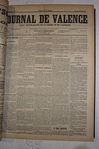 livre ancien - Journal de Valence. Union Républicaine de la Drôme et de l'Ardèche. Année 1896 - 