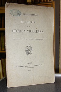 Club Alpin Français. Bulletin de la Section Vosgienne, neuvième année, n° 8, novembre-décembre...