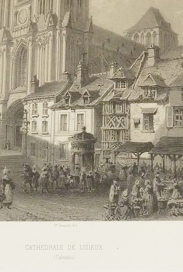 Cathédrale de Lisieux (Calvados) (lithographie)
