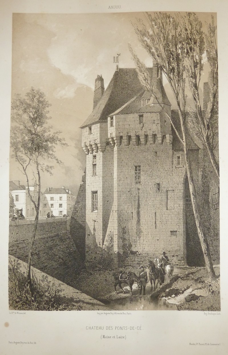 Château des Ponts-de-Cé (Maine et Loire) (Lithographie)