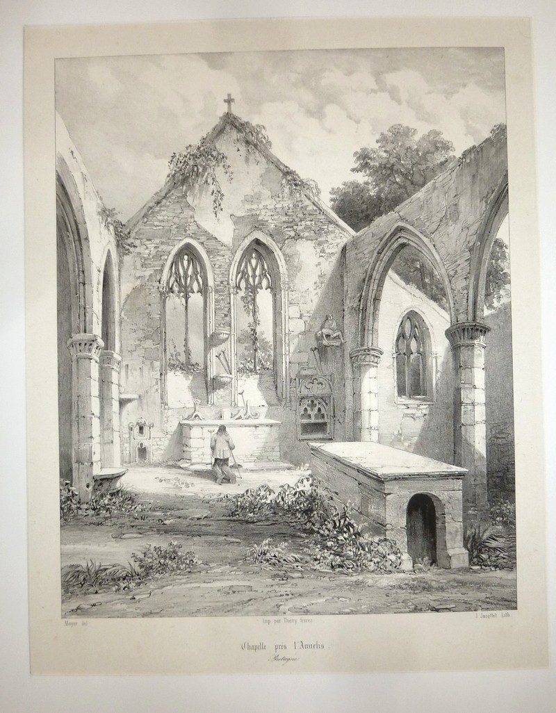 Chapelle près l'Annelis (Bretagne) (Lithographie)