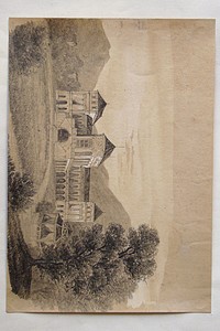 Casino d'Aix (dessin au crayon) - Anonyme