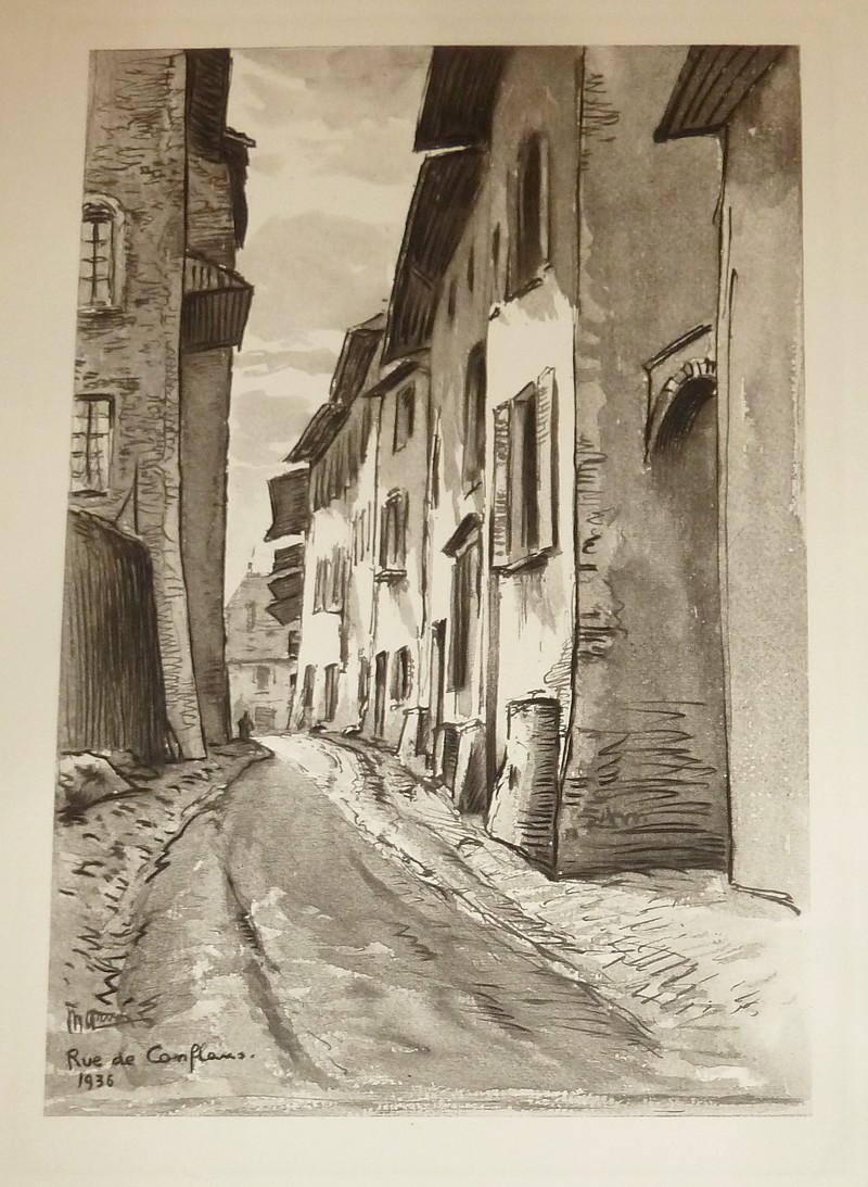 Livre ancien Savoie - Rue de Conflans (gravure) - Drevet, Joanny