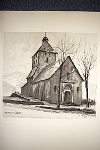 Livre ancien Savoie - Église de Clery (gravure) - Drevet Joanny