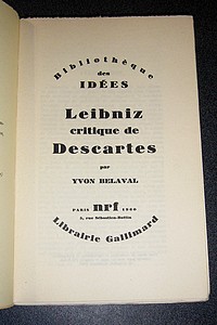 Leibnitz critique de Descartes