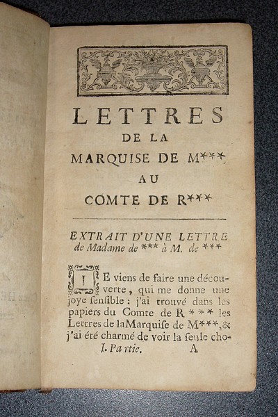 Lettres de la Marquise de M... au Comte de R... (1748)