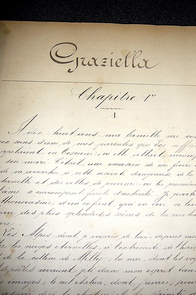 Manuscrit autographe de « Graziella »