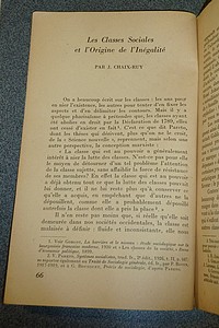 livre ancien - Les classes sociales et l'origine de l'inégalité - Chaix-Ruy, J.