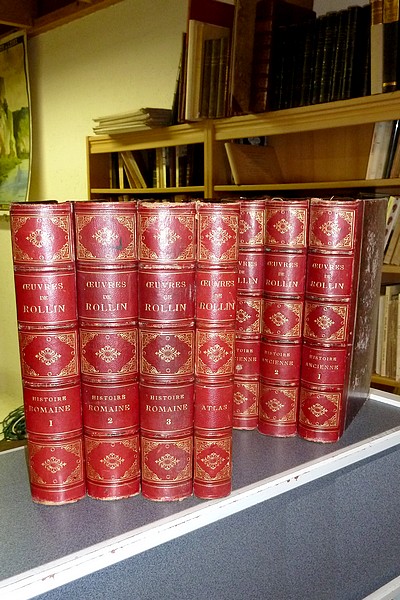 Oeuvres complètes. Histoire ancienne (3 volumes + atlas) - Histoire Romaine (3 Volumes + atlas) - Traité des études - Rollin