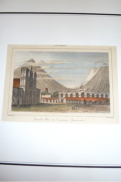 Lot de 5 gravures en couleurs sur le Guatémala et le Méxique vers 1850
