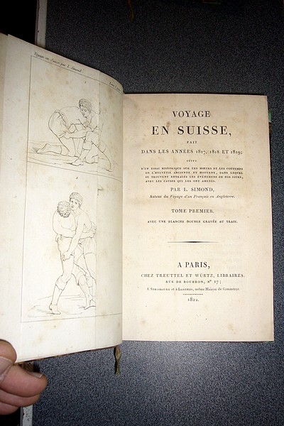 Voyage en Suisse (2 volumes) fait dans les années 1817, 1818 et 1819 ; d'un essai historique sur les moeurs et les coutumes de l'Helvétie ancienne...