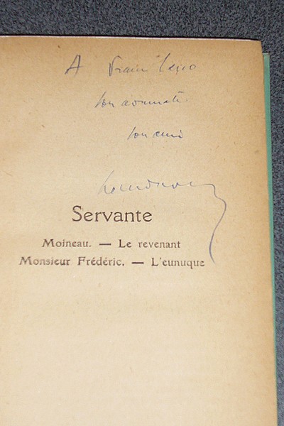 Servante. Moineau - Le revenant - Monsieur Frédéric - L'eunuque