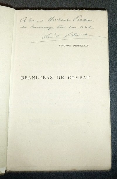 Branlebas de combat (Édition originale avec hommage signé par l'auteur)