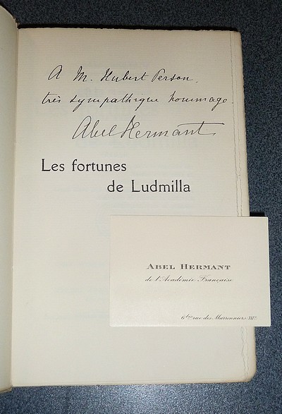 Les fortunes de Ludmilla (édition originale sur vergé avec Hommage signé par l'auteur)