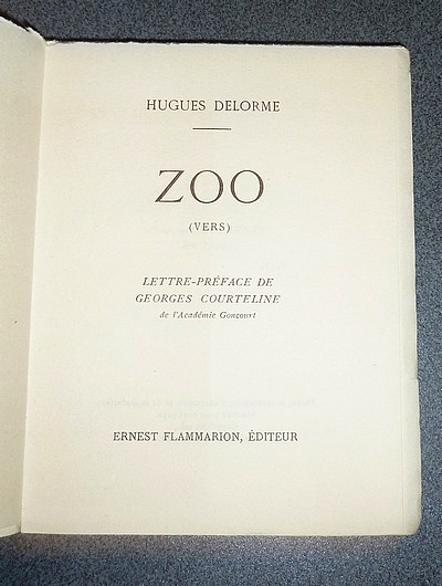 Zoo (dédicace de l'auteur)