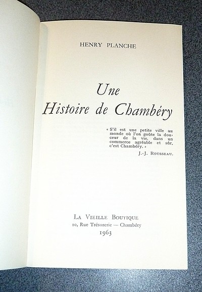 Une Histoire de Chambéry