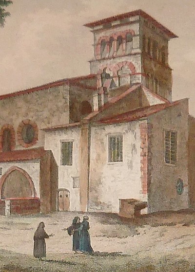 Église Saint Pierre de Vienne (département de l'Isère) (2 gravures aquarellées)