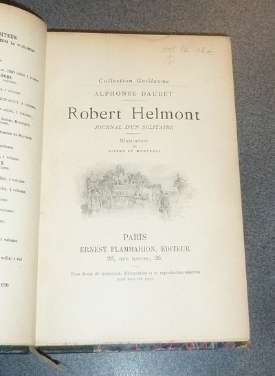 Robert Helmont, journal d'un solitaire