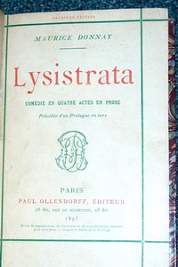Lysistrata. Comédie en 4 actes en prose, précédée d'un prologue en vers