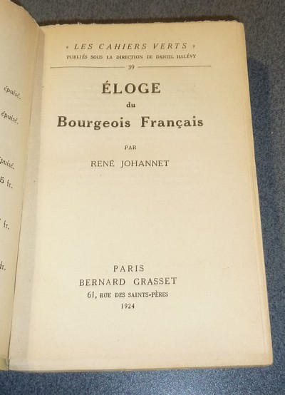 Éloge du Bourgeois français