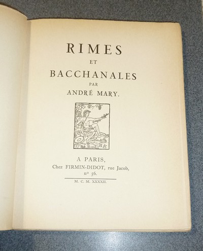 Rimes et Bacchanales