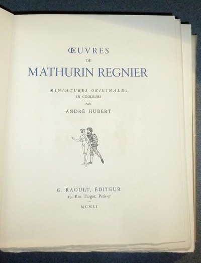Oeuvres de Mathurin Regnier (avec 2 suites)