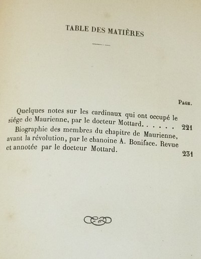 Société d'Histoire et d'Archéologie de Maurienne - Première Série, 3e volume, Quatrième Bulletin, 1876