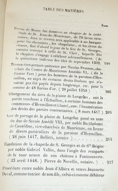 Société d'Histoire et d'Archéologie de Maurienne - Première Série, 3e volume, Cinquième Bulletin, 1876