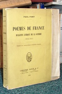 Poèmes de France. Bulletin lyrique de la guerre (1914-1915) (exemplaire sur papier Japon)