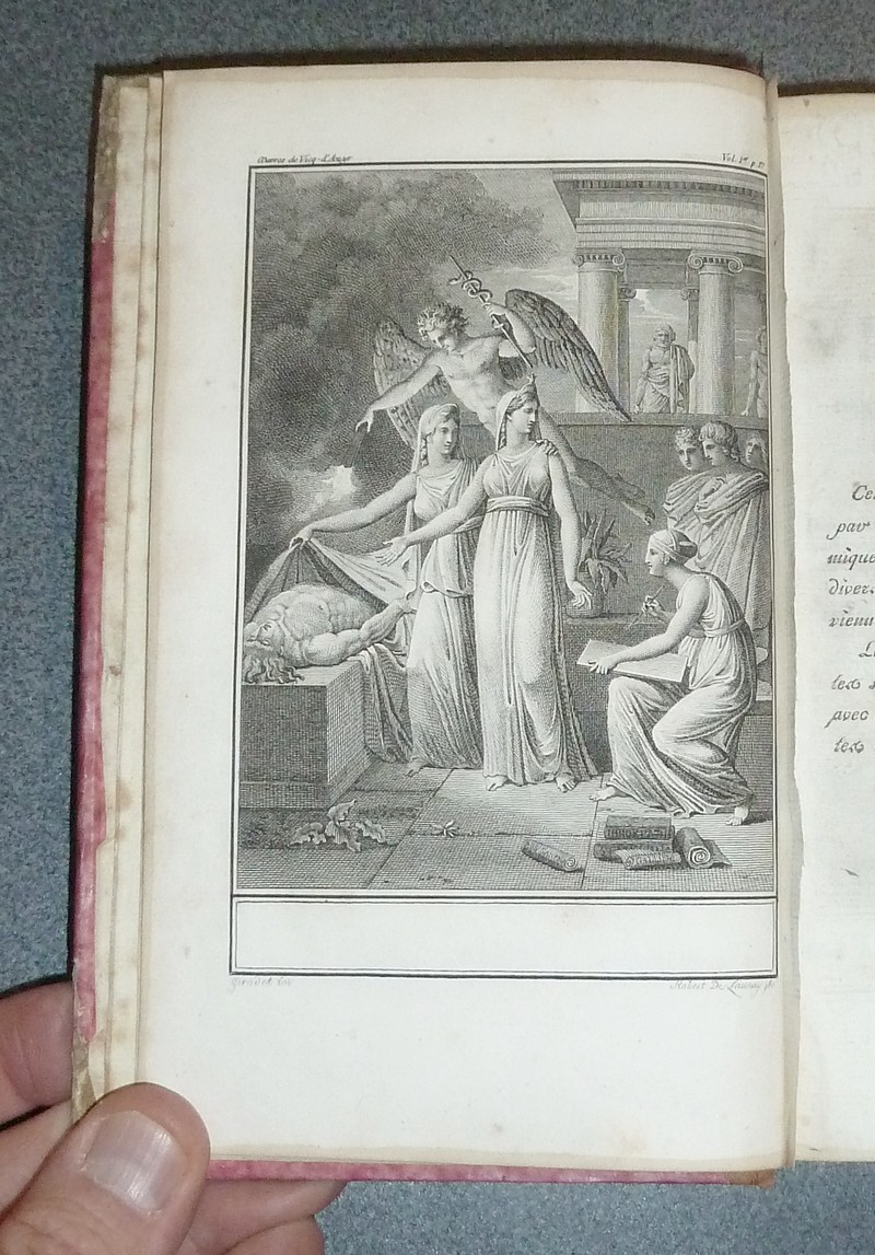 Oeuvres de Vicq-d'Azyr, recueillies et publiées avec des notes et un discours sur sa vie et ses ouvrages par Jacq. L. Moreau (6 volumes plus un Atlas)