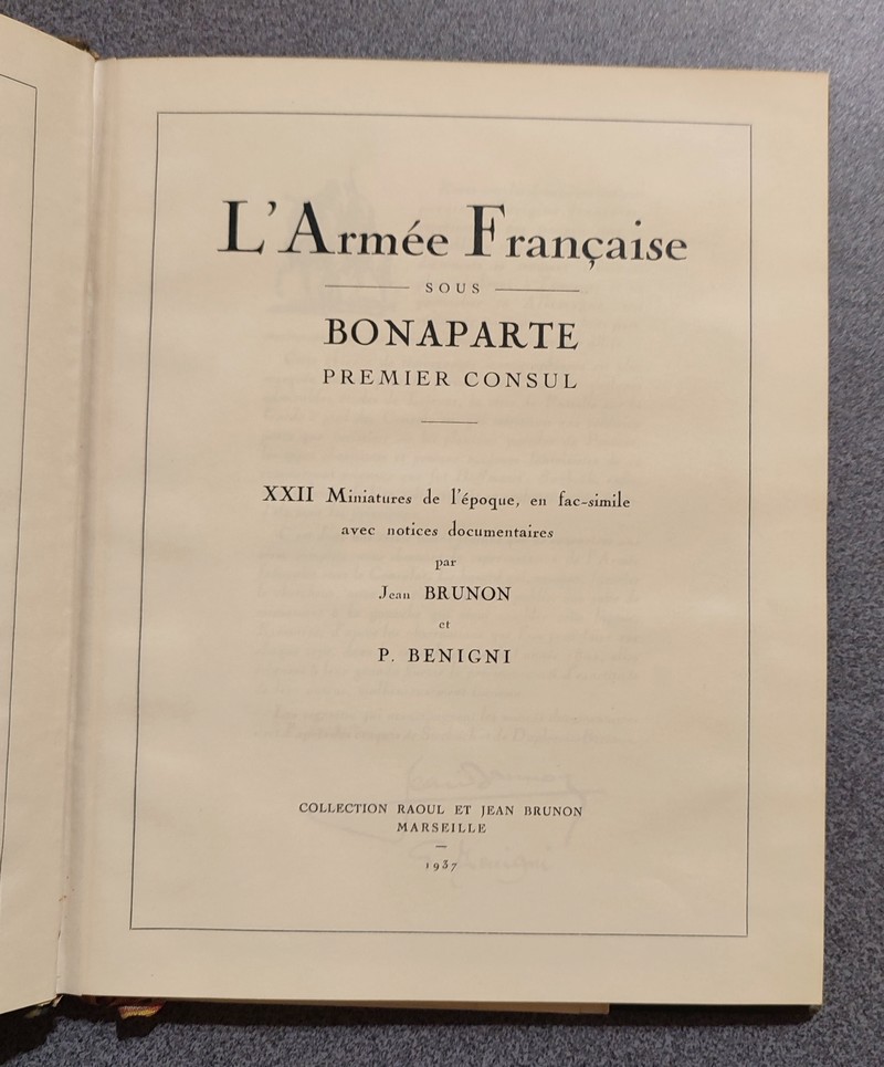 L'Armée française sous Bonaparte Premier Consul