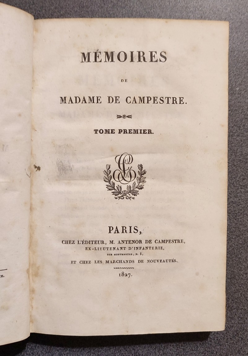 Mémoires de Madame de Campestre (2 volumes)