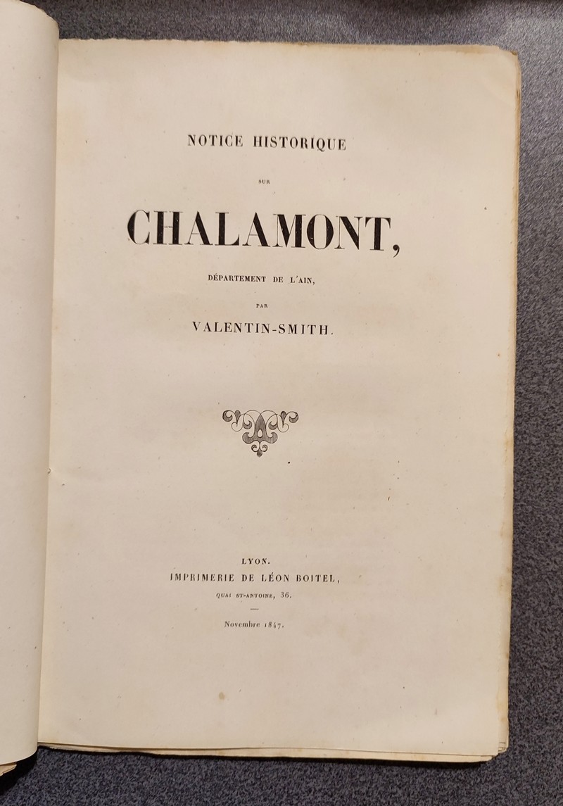 Notice historique sur Chalamont, département de l'Ain