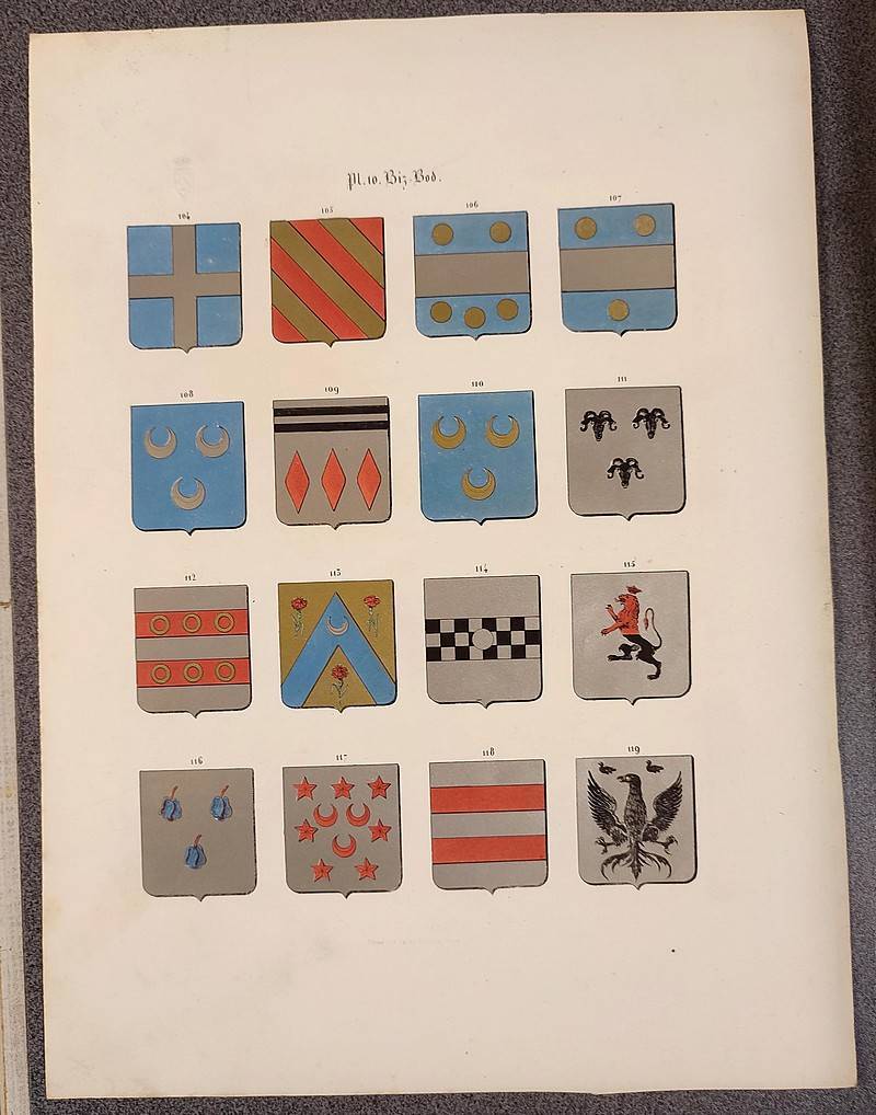 Armorial de Bretagne contenant les noms et prénoms des familles bretonnes qui ont obtenu des arrêts de la chambre de réformation établie à Rennes, de 1668 à 1671 [...] puis anoblies jusqu'en 1830... (67 livraisons telles que parues)