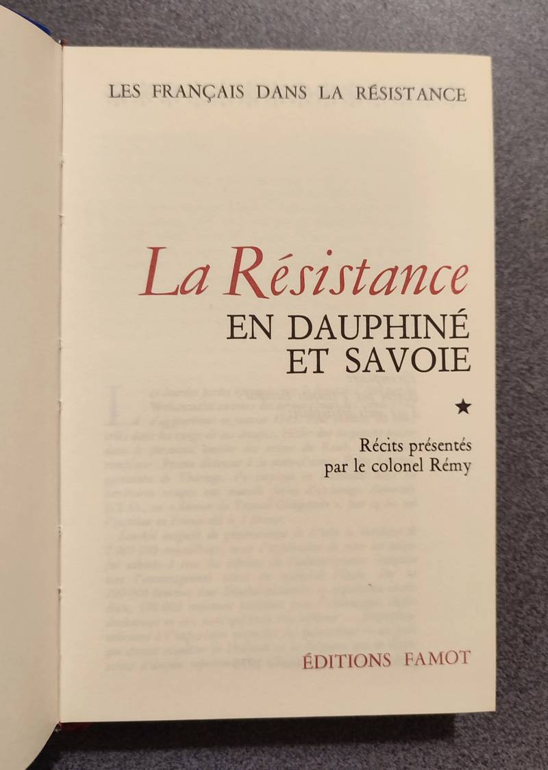 La Résistance en Dauphiné et Savoie (2 volumes)