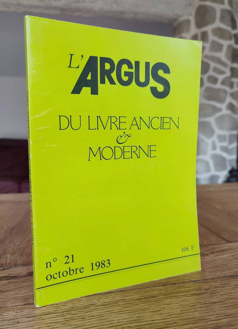 L'Argus du Livre ancien & moderne. N° 21 octobre 1983