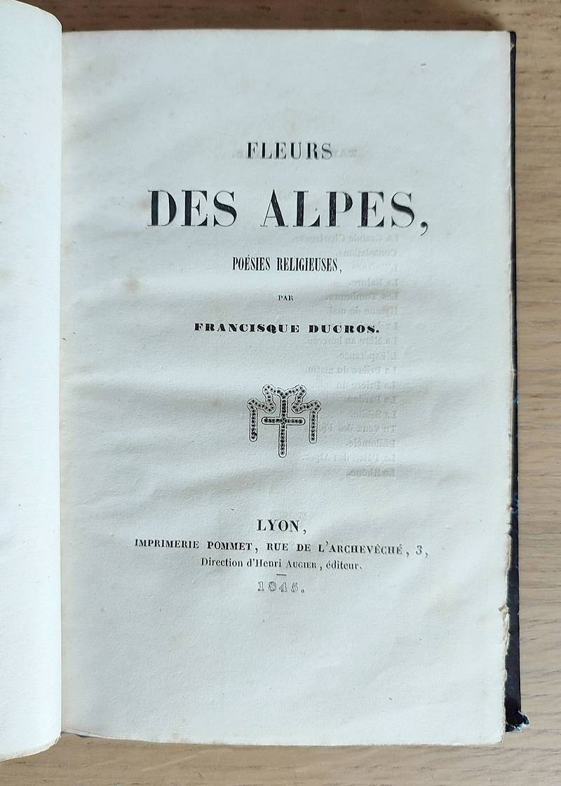 Fleurs des Alpes, poésies religieuses