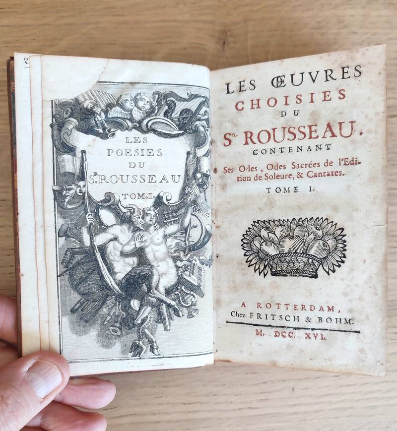 Les oeuvres choisies du Sr Rousseau, contenant ses Odes, Odes sacrées de l'édition de Soleure, &...