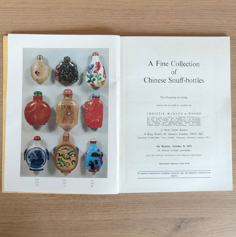 A fine collection of Chinese Snuff-bottles. Christie's, on October 9, 1972