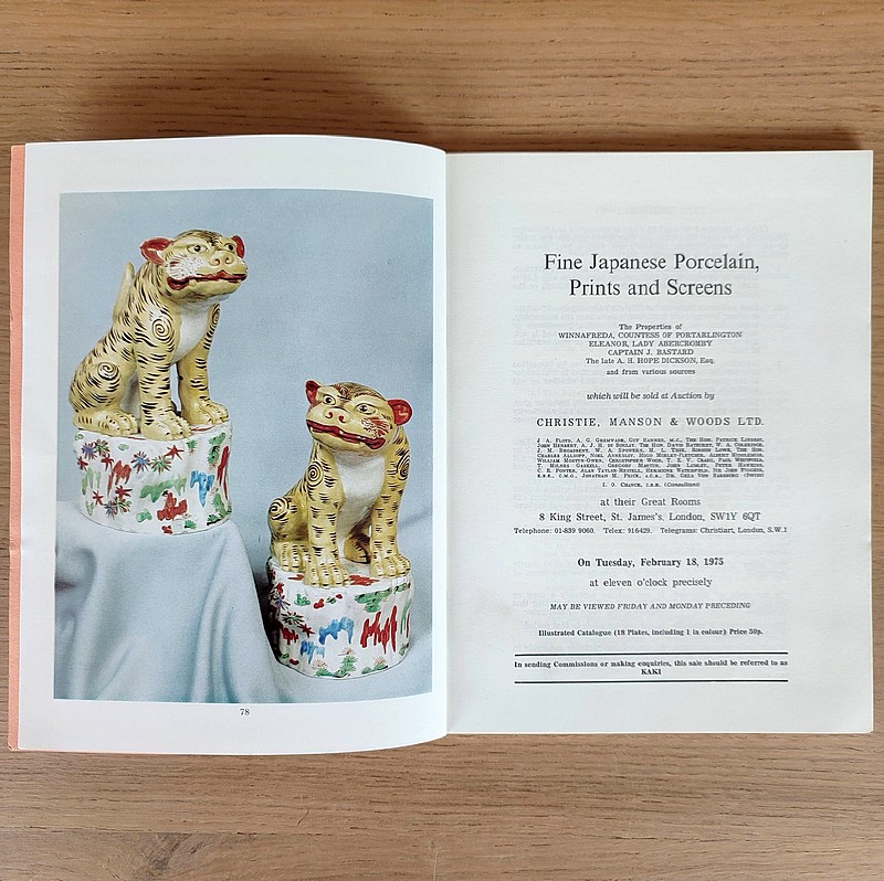 Fine Japanese Porcelain, prints and screens. Christie's, on February 18, 1975
