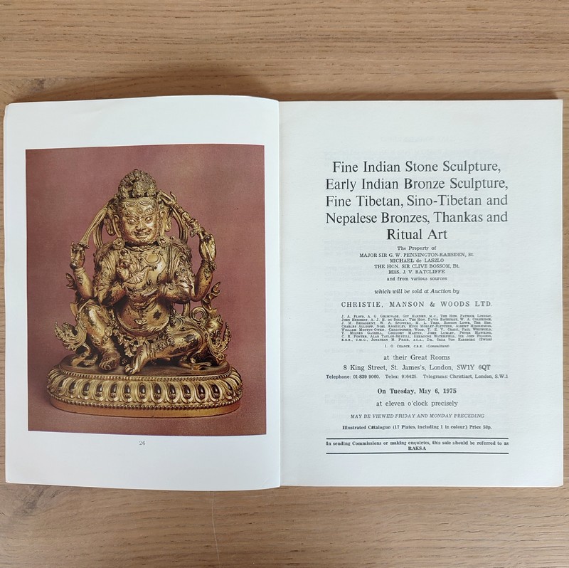 Indian, Tibetan, Sino-Tibetan and Nepalese works of art. Christie's, on May 6, 1975