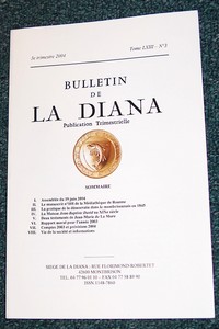Bulletin de la Diana Tome LXIII n° 3 - 2004 - Diana (La)