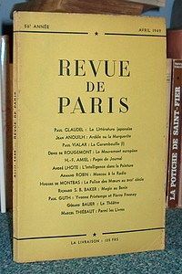 Revue de Paris. 56ème année, avril 1949