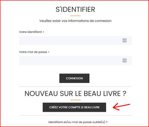 Create your Le Beau livre account