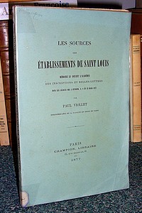 Les sources des établissements de Saint-Louis