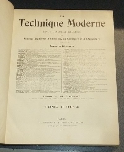 La Technique Moderne, 1910