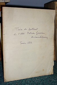 Thèse de Doctorat (Turin, 1832, en latin)