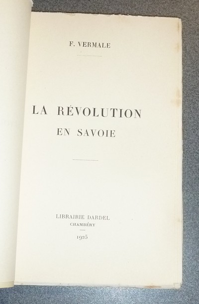 La Révolution en Savoie