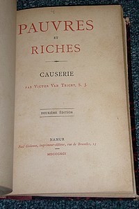 Recueil de « Causerie » : « Le XIXe siècle », « Le mal du Monde », « Pauvres et riches », « Réveil des âmes »